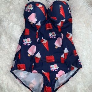 Ice cream one piece swimsuit